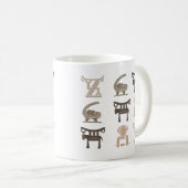 現代アフリカンシンボルアート コーヒーマグカップ (正面右)
