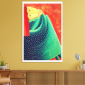 現代アートの女性の思考 アクリル画 キャンバスプリント (インサイチュ (リビング))