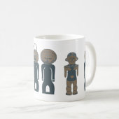 現代アート抽象的な顔 コーヒーマグカップ (正面右)