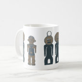 現代アート抽象的な顔 コーヒーマグカップ (正面左)