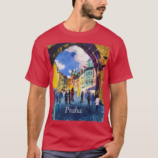 現代アート, 絵画, プラハ Tシャツ (正面)