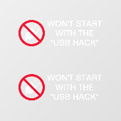 現代キアアンチ – 盗難キア少年たちx2白Tしがみつく ウィンドウサイン (シート)