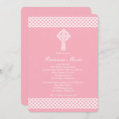 現代ケルト十字架の少年用聖体拝領招待状 招待状 (正面/裏面)