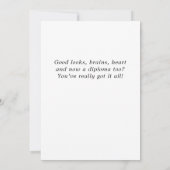 現代シンプルおめでとう卒業写真 カード (裏面)