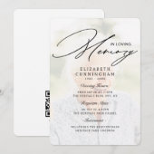 現代シンプルお別れ会、追悼式、埋葬式 招待状 (正面/裏面)