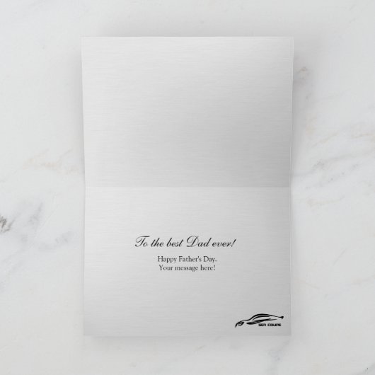 現代ジェネシス・クーペをテーマにした父の日のカード カード (内部)