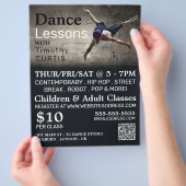 現代ダンサー、ダンスレッスン広告 チラシ (手)
