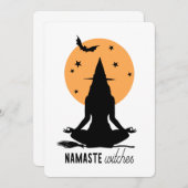 現代ハロウィンヨガの魔女 招待状 (正面/裏面)