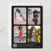 現代モデリング俳優コンポジットカード 5枚の写真 QRコード付き (裏面)