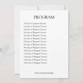 現代ヴァイオリン音楽リサイタル　ご招待状 & プログラム (裏面)