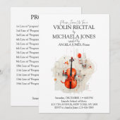 現代ヴァイオリン音楽リサイタル　ご招待状 & プログラム (正面/裏面)