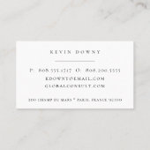 現代世界の地図の黒 名刺 (裏面)