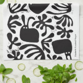 現代主義のバニーの台所タオル キッチンタオル (折り畳み)