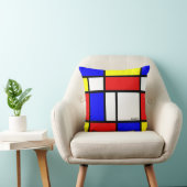 現代主義の第一次赤く青く黄色い白の抽象芸術 クッション (椅子)