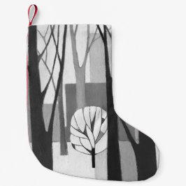 現代主義の都市冬の絵画の貯蔵 スモールクリスマスストッキング