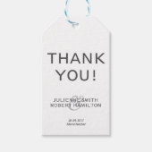 現代写真ありがとう結婚式のギフトタグ ギフトタグ (正面)