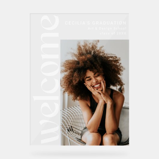 現代写真を卒業 アクリルサイン (正面)