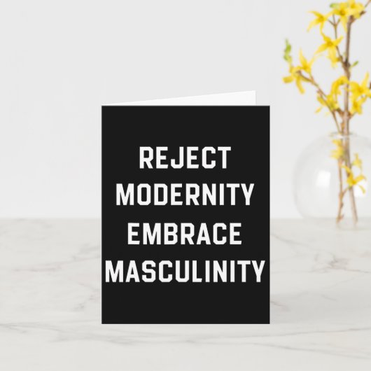 現代性を拒絶し男性的さを受け入れる カード (黄色い花)