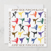 現代日本の空手少年誕生日 サンキューカード (裏面)