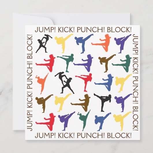 現代日本の空手少年 現代日本の武術少年 誕生日 サンキューカード (裏面)