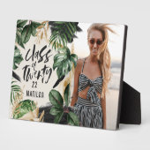 現代植物学のトロピカルな卒業クラス フォトプラーク (側面)