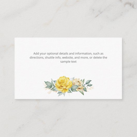 現代的でエレガントな青い水彩画 エンクロージャーカード (裏面)