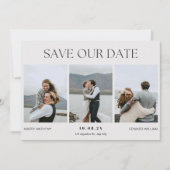 現代的でシンプルな写真結婚式 セーブザデート (正面)