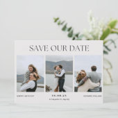 現代的でシンプルな写真結婚式 セーブザデート (スタンド正面)