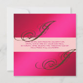 現代的で上品/ピンク + ブラウン 招待状 (裏面)