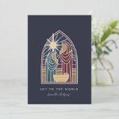 現代的なクリスマスの宗教的な降誕の情景 シーズンカード (スタンド正面)