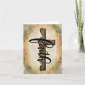 現代的なクロス・モチーフの共感を表す宗教的なカード カード (正面)