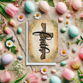 現代的なクロス・モチーフの共感を表す宗教的なカード カード