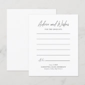 現代的なスクリプトのアドバイスと願い　卒業 (正面/裏面)