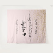 現代的なスクリプトの卒業パーティー背景 | 卒業生 タペストリー (正面(横))