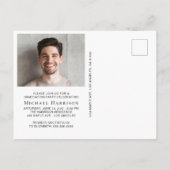 現代的なスクリプト写真 卒業パーティー インビテーションポストカード (裏面)