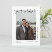 現代的なスクリプト結婚式の披露宴を祝う時 案内状 (スタンド正面)