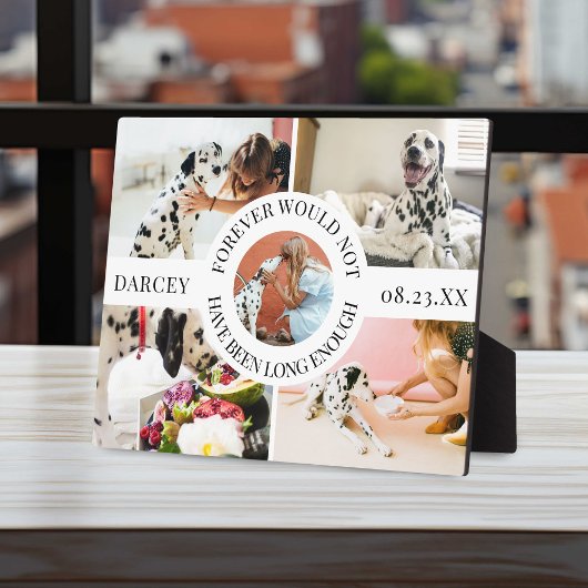 現代的なスタイリッシュなペットの思い出の写真コラージュ フォトプラーク