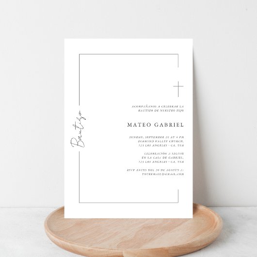 現代的なスペイン語の洗礼招待状 招待状