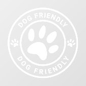 現代的なドッグフレンドリーカフェ　ペット歓迎 ウィンドウサイン (シート)