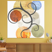 現代的なパターン円 キャンバスプリント (インサイチュ (リビング))