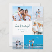 現代的なビーチのクリスマスカード　写真テンプレート シーズンカード (正面)