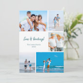 現代的なビーチのクリスマスカード　写真テンプレート シーズンカード (スタンド正面)