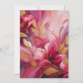 現代的なフューシャエレガンスの誓約式 招待状 (裏面)