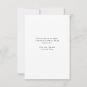 現代的なブライズメイド提案写真カード 招待状 (裏面)