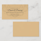 現代的なブラウンピンクの曼荼羅デザインの玄関 エンクロージャーカード (正面/裏面)