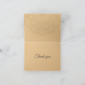 現代的なブラウンピンクの曼荼羅 お礼 サンキューカード (内部)