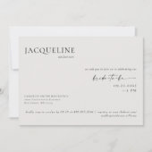 現代的なベージュのQRコード付き ブライダルシャワー 招待状 (正面)