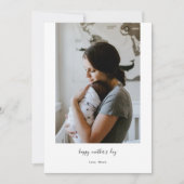 現代的なミニマルな母の日の写真コラージュ シーズンカード (正面)