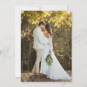 現代的なミニマルな結婚式の招待状（写真2枚付き） 招待状 (裏面)