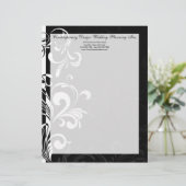 現代的なモノクロの渦巻き レターヘッド (スタンド正面)